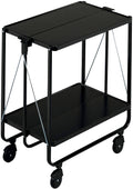 Black Collapsible Serving Trolley U86704