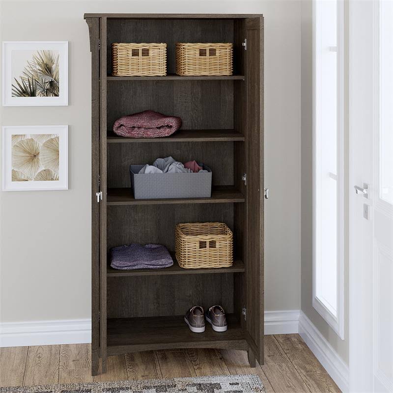 Ash Brown Tall Storage Cabinet with Doors I94137