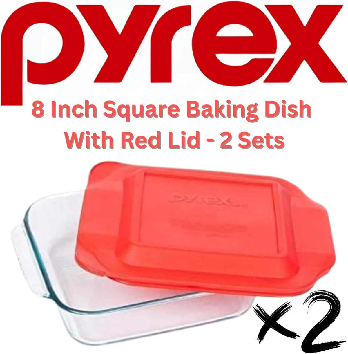 8 Square with red cover (2 PACK) N41524