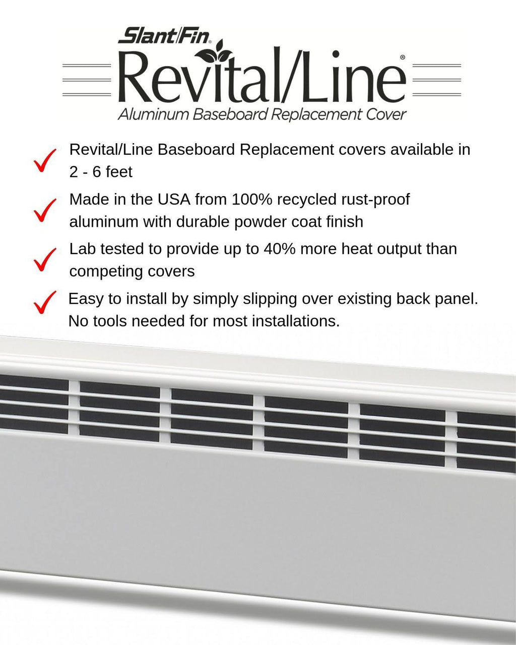 Brite White Hydronic Baseboard Cover U228433
