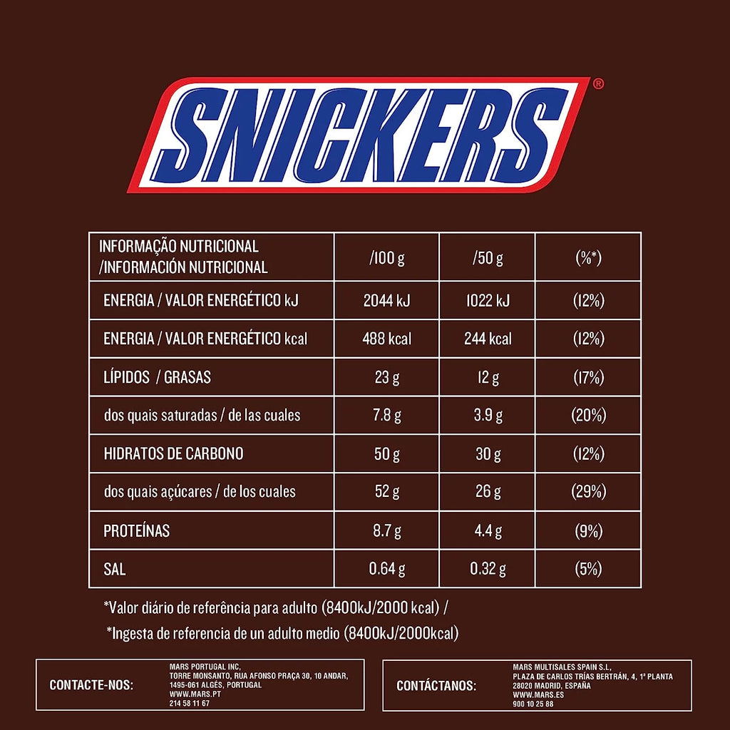 24 bars x 50g Chocolate Covered Caramel Peanuts Candy Bar X181