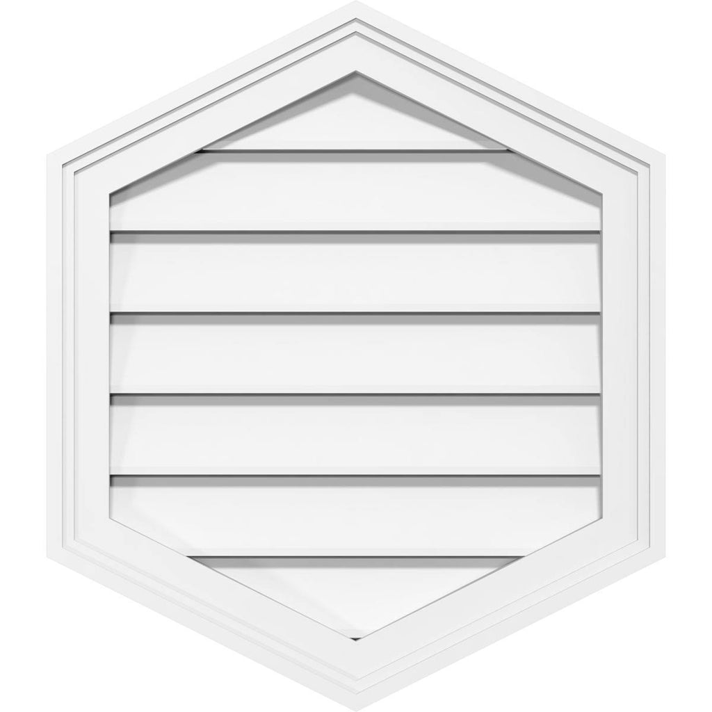 Vertical Peaked Surface Mount PVC Gable Vent L6884