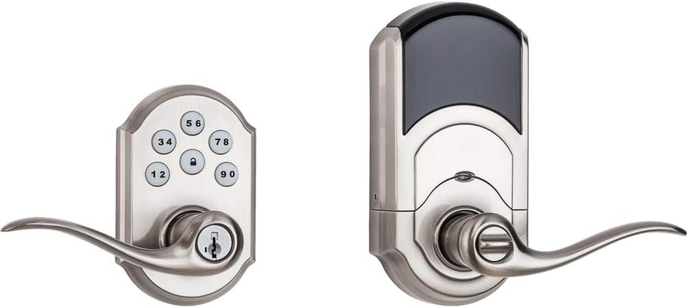 Satin Nickel SmartCode Leverset F407