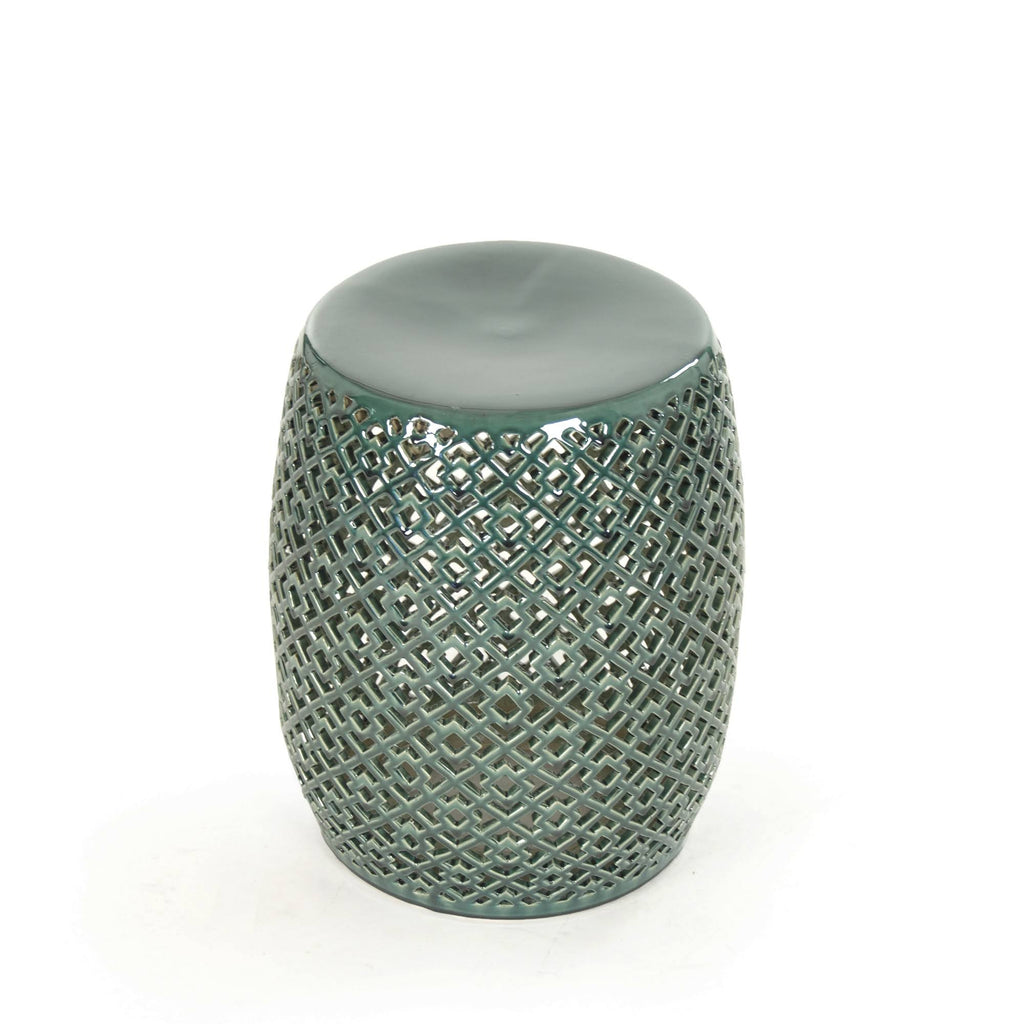 Teal Garden Stool F581003