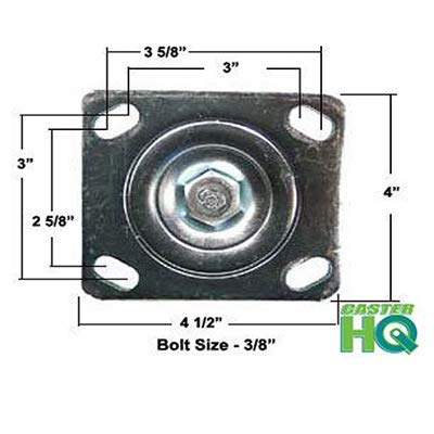 4 X 2 High Temperature Phenolic Wheel, 2 Swivel & 2 Rigid, 2,400 LBS Capacity Per Set of 4 U72904