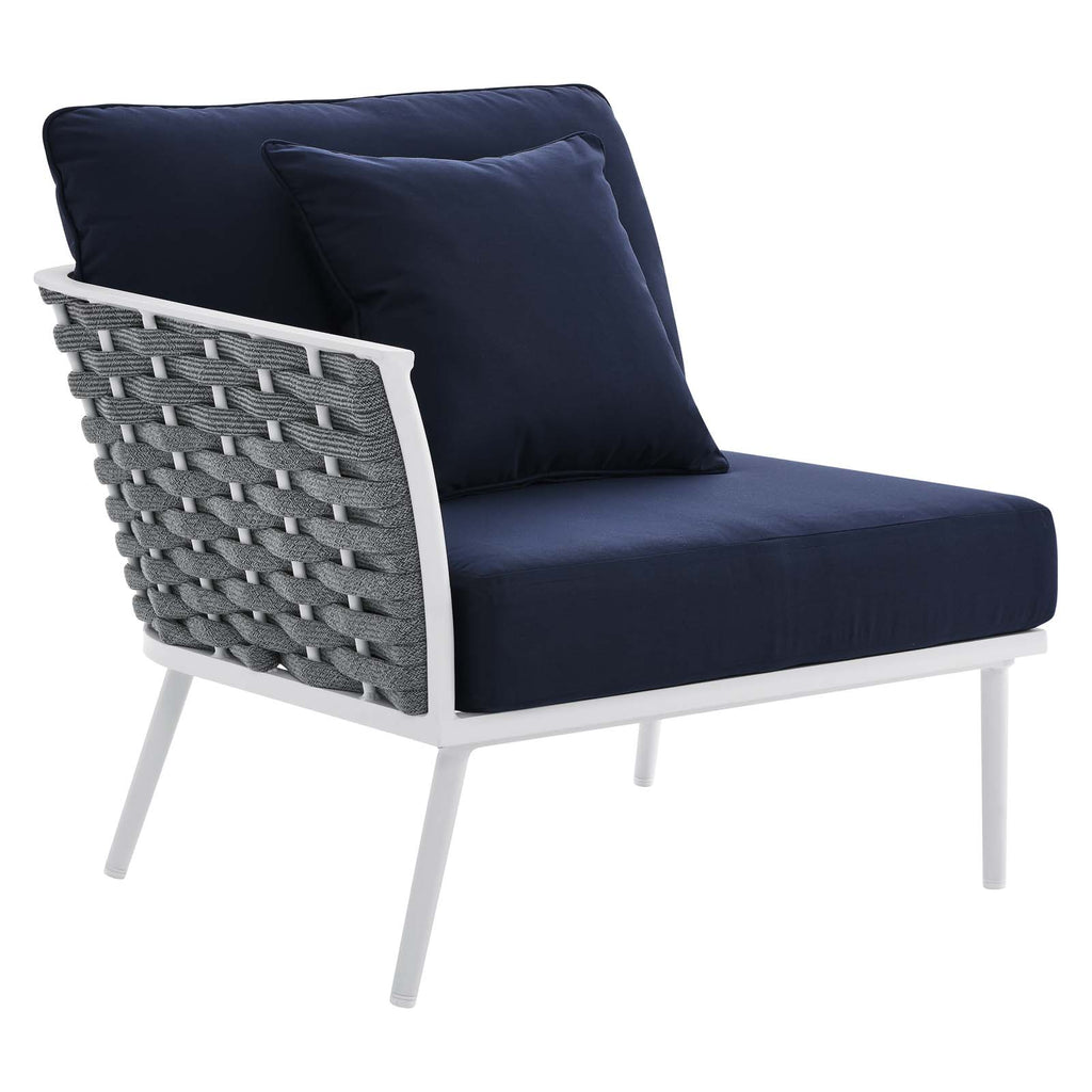 White Navy 9 Piece Aluminum Outdoor Sectional Sofa Set X231369