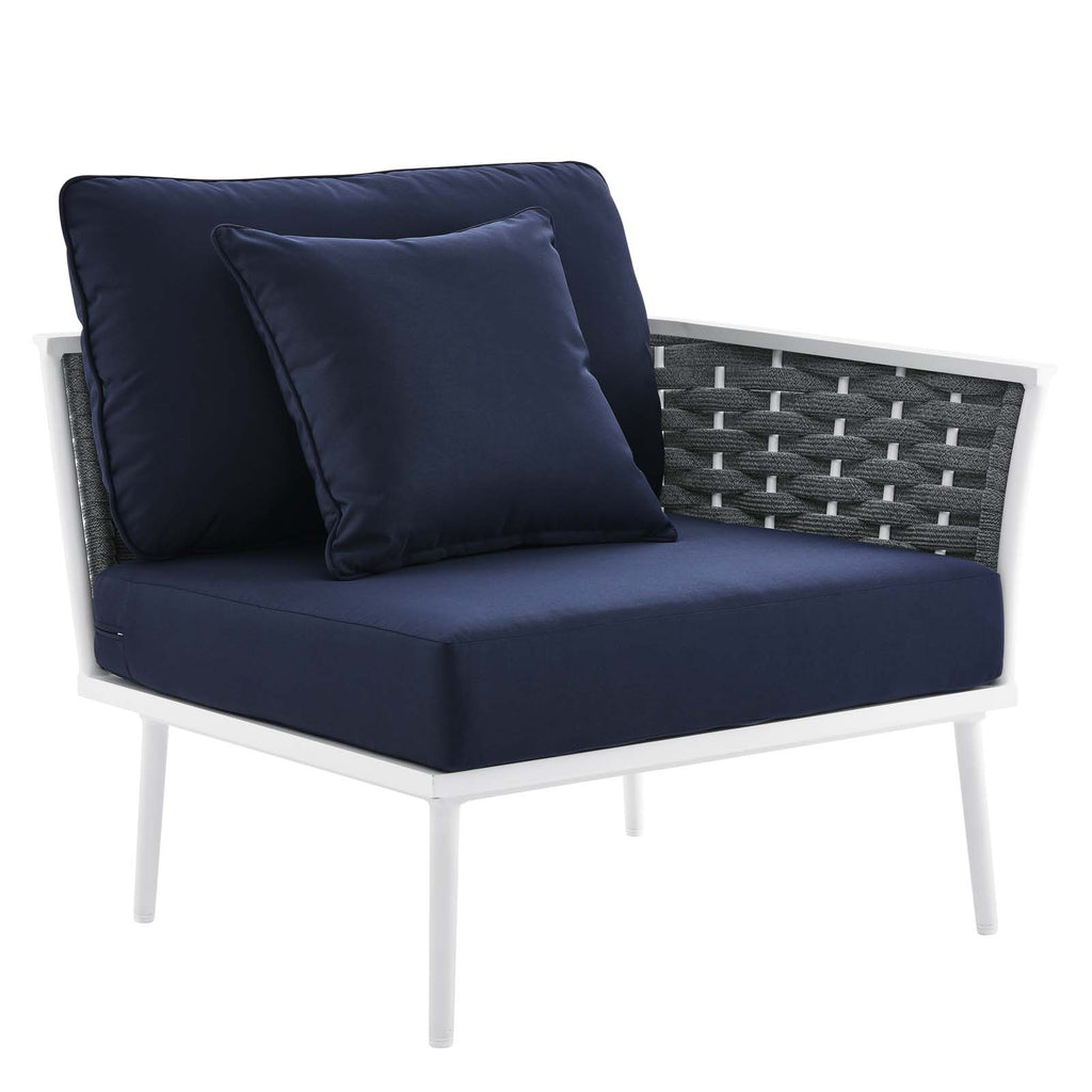 White Navy 9 Piece Aluminum Outdoor Sectional Sofa Set X231369