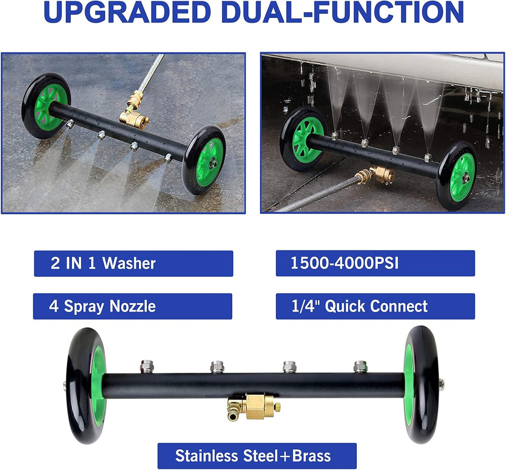 4000PSI Undercarriage Cleaner Water Broom 16 Inch Pack of 2 X22061