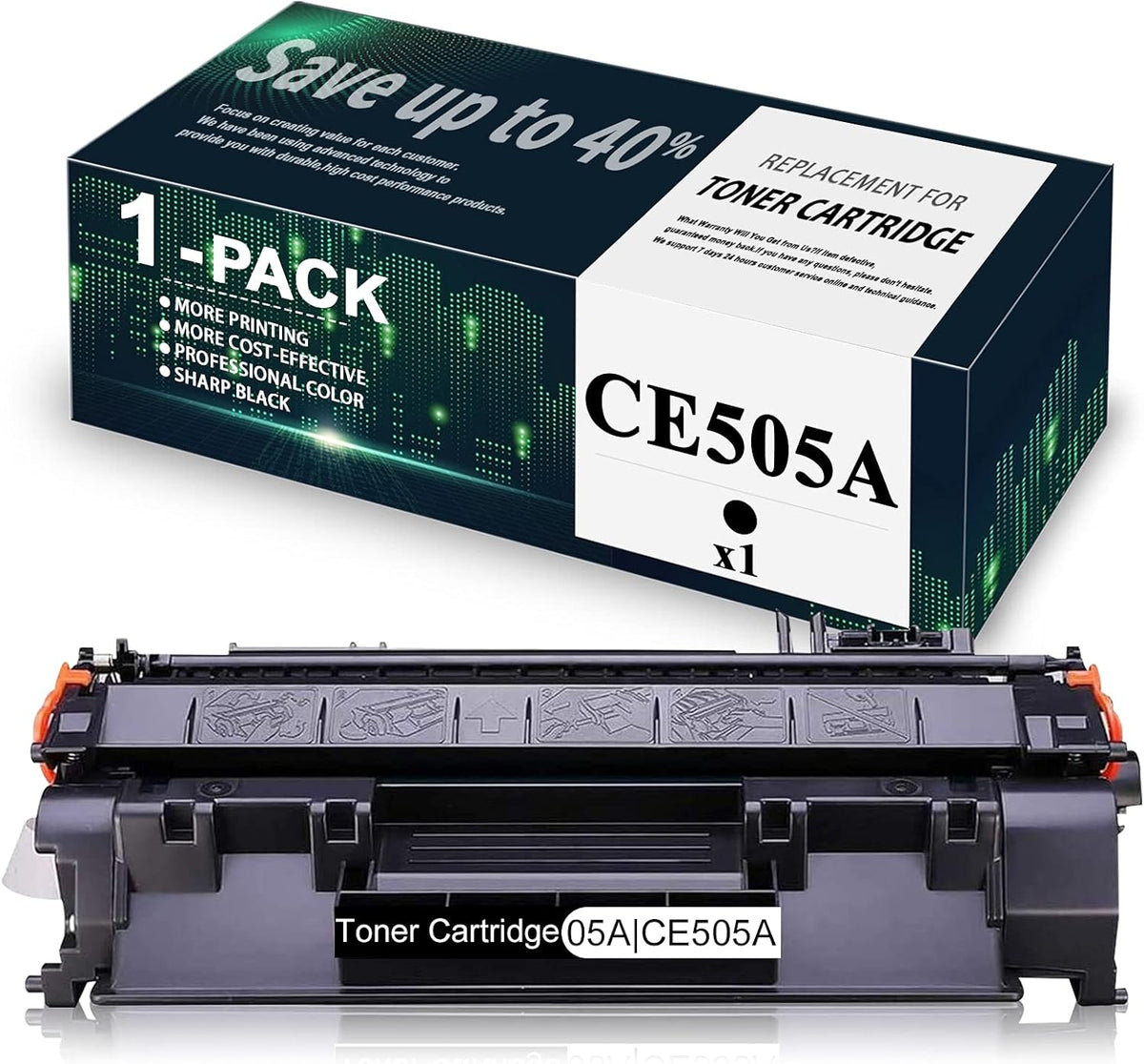 CE505A Compatible Black Toner Cartridge for HP P2055d P2035 P2055x P2035n P2055dn P2055 Printer W28670