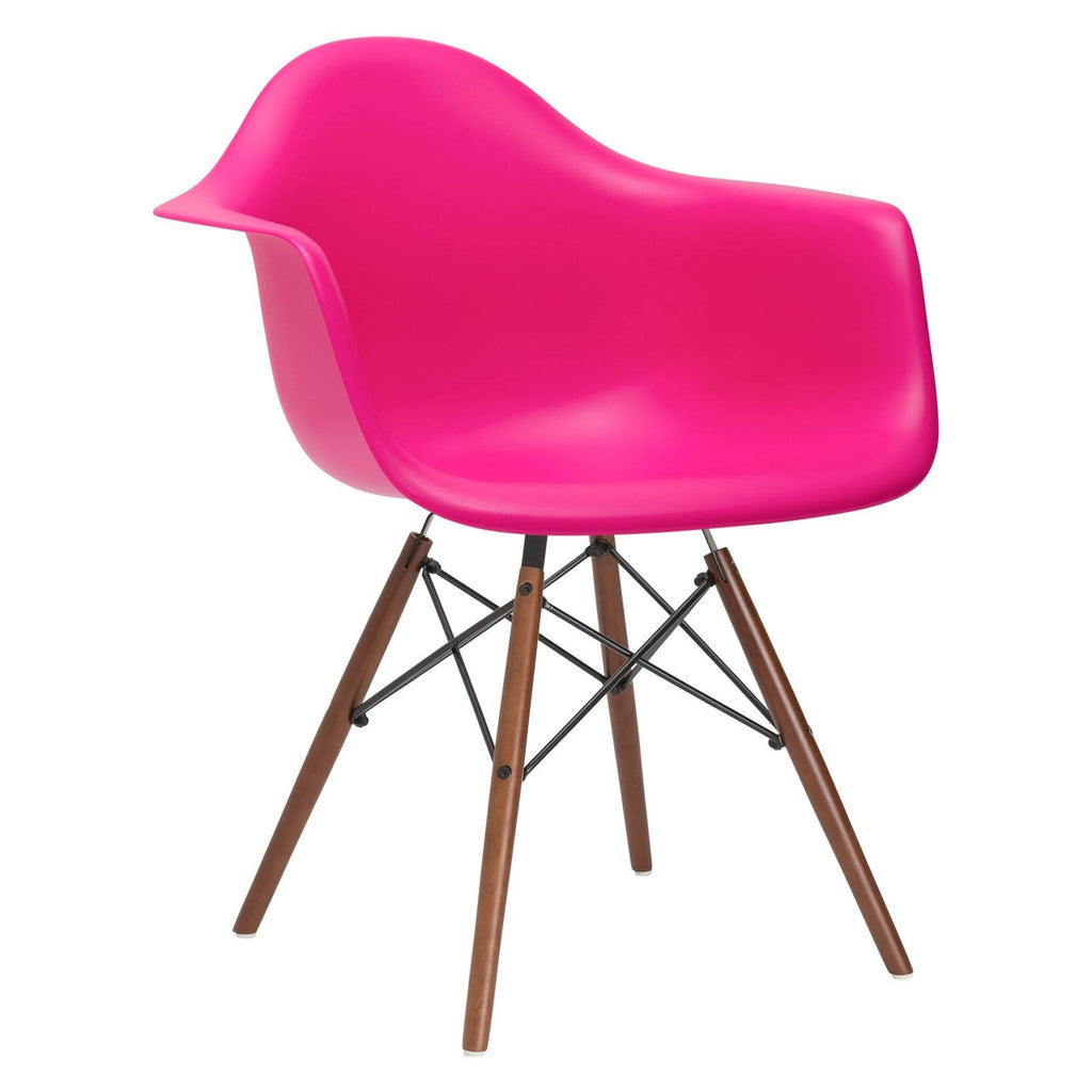 Yellow Arm Chair with Walnut Leg V1064