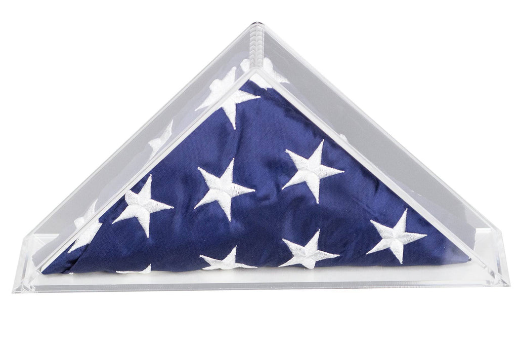 Clear Acrylic American Flag Display Case Wall Mount Z327