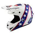 White/Blue Large Full Face Motocross Helmet X5021