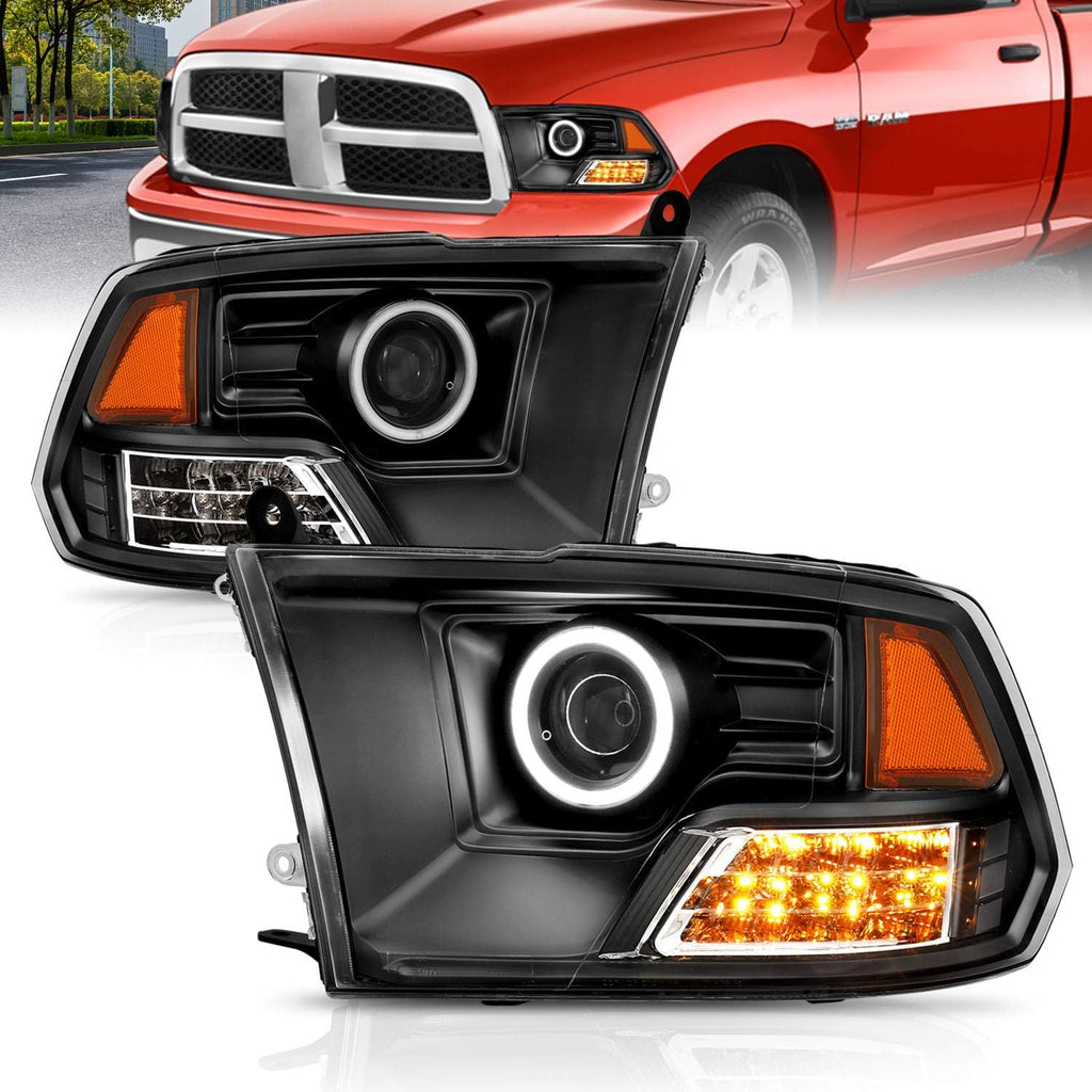 Chrome Projector Headlights LED Halo A17384