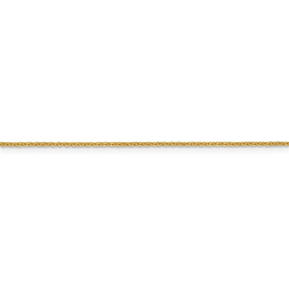14kt Yellow Gold 1.1mm Flat Cable Chain 16 inch Lobster Clasp P238
