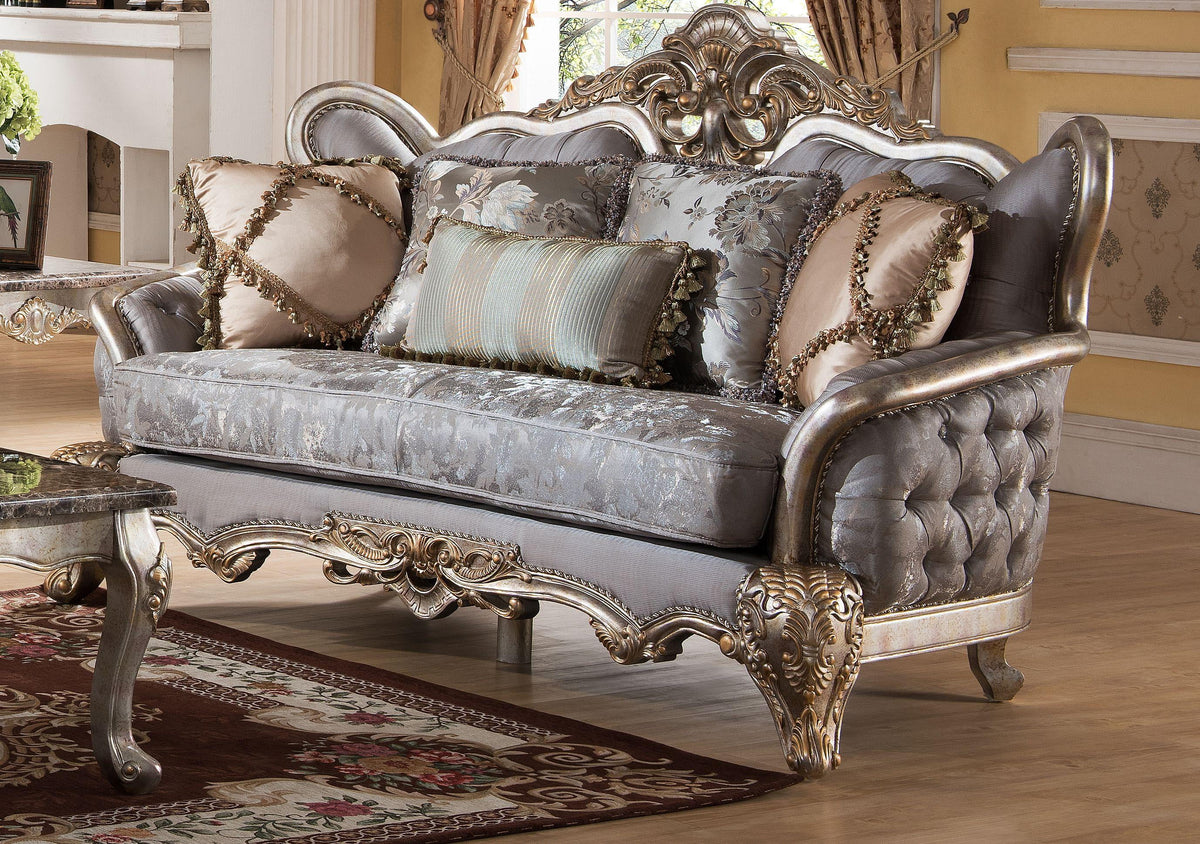 Metallic finish Wood Sofa Set 3Pcs Q669206