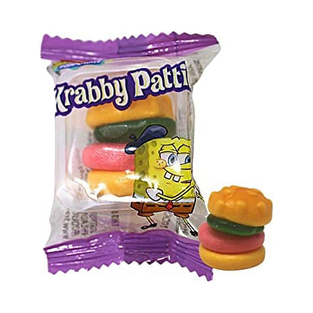 Easter SpongeBob Squarepants Krabby Patties Gummy Candy Treat Snack Individually Wrapped Hamburger Shaped 2.5 oz (Pack of 2) Y8817