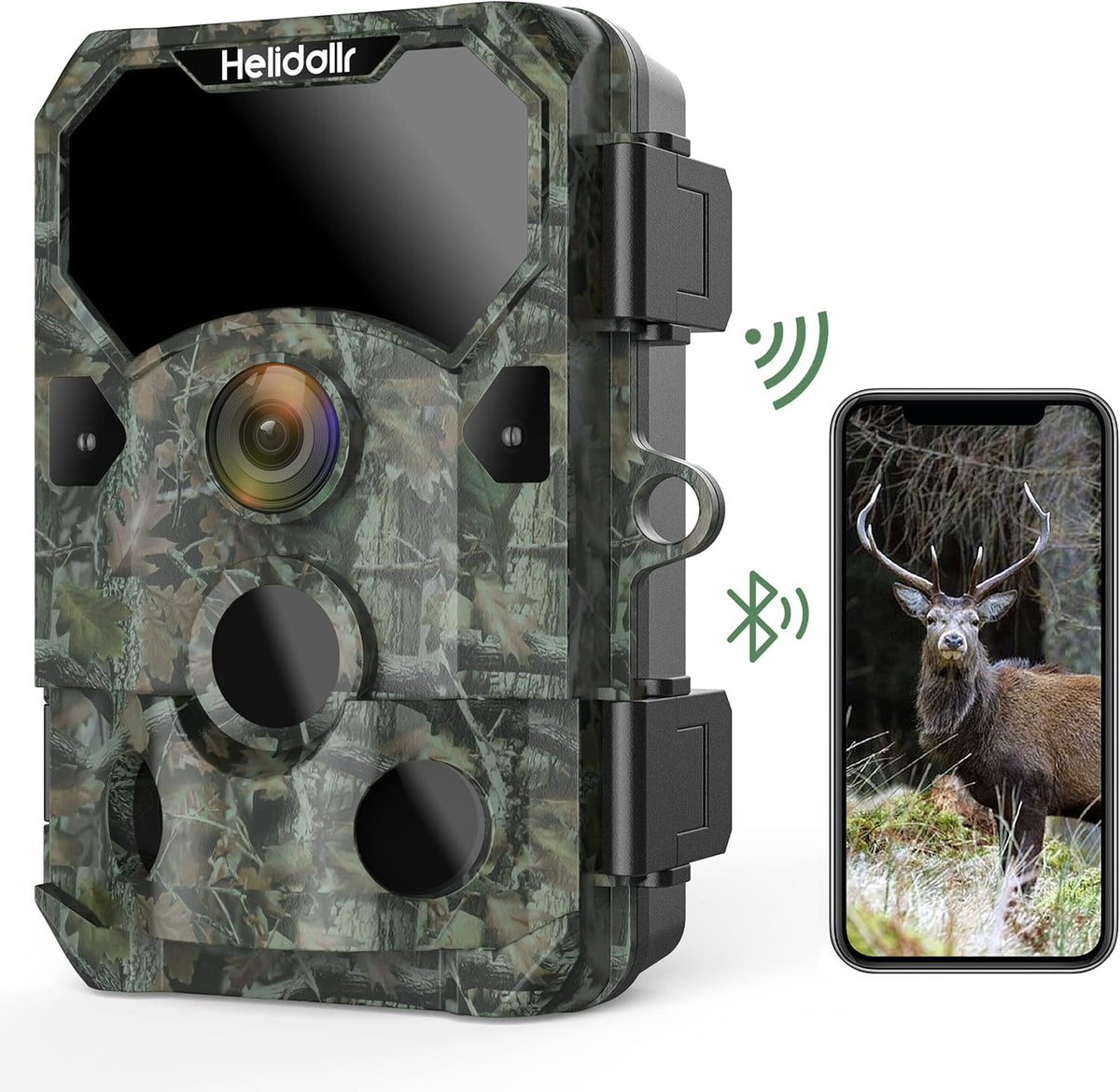 4K 30MP 30FPS Wireless Wi-fi Bluetooth Trail Camera with 120° Angle Night Vision IP66 Waterproof Wildlife Camera A11975