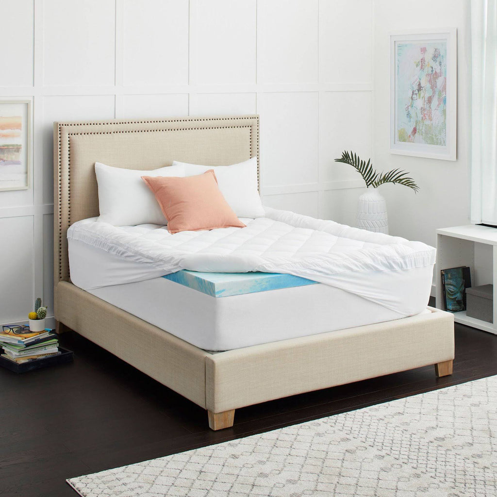 Full Memory Foam Mattress Topper with Cover Z4094