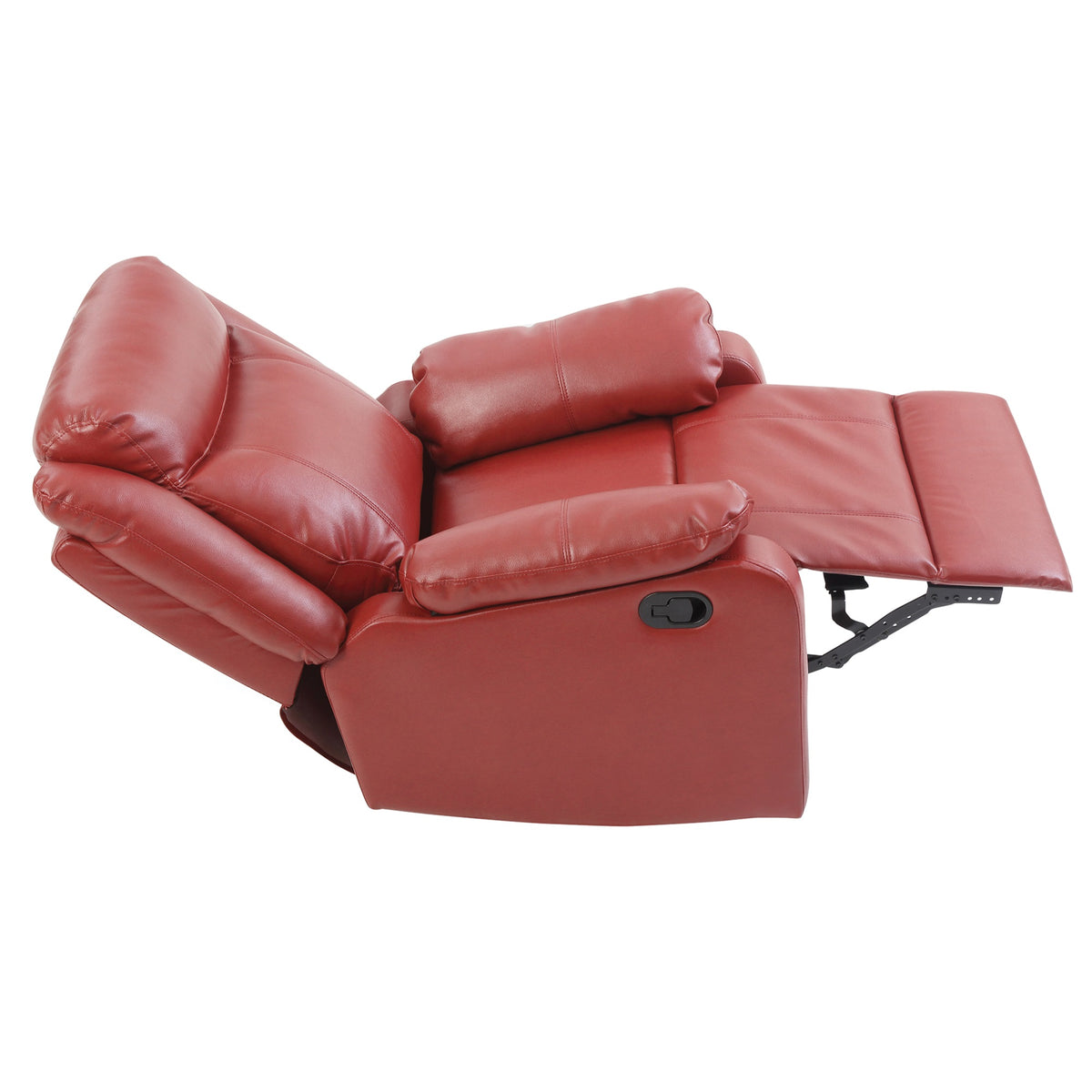 Red Reclining Accent Chair with Pillow Top Arm I8883