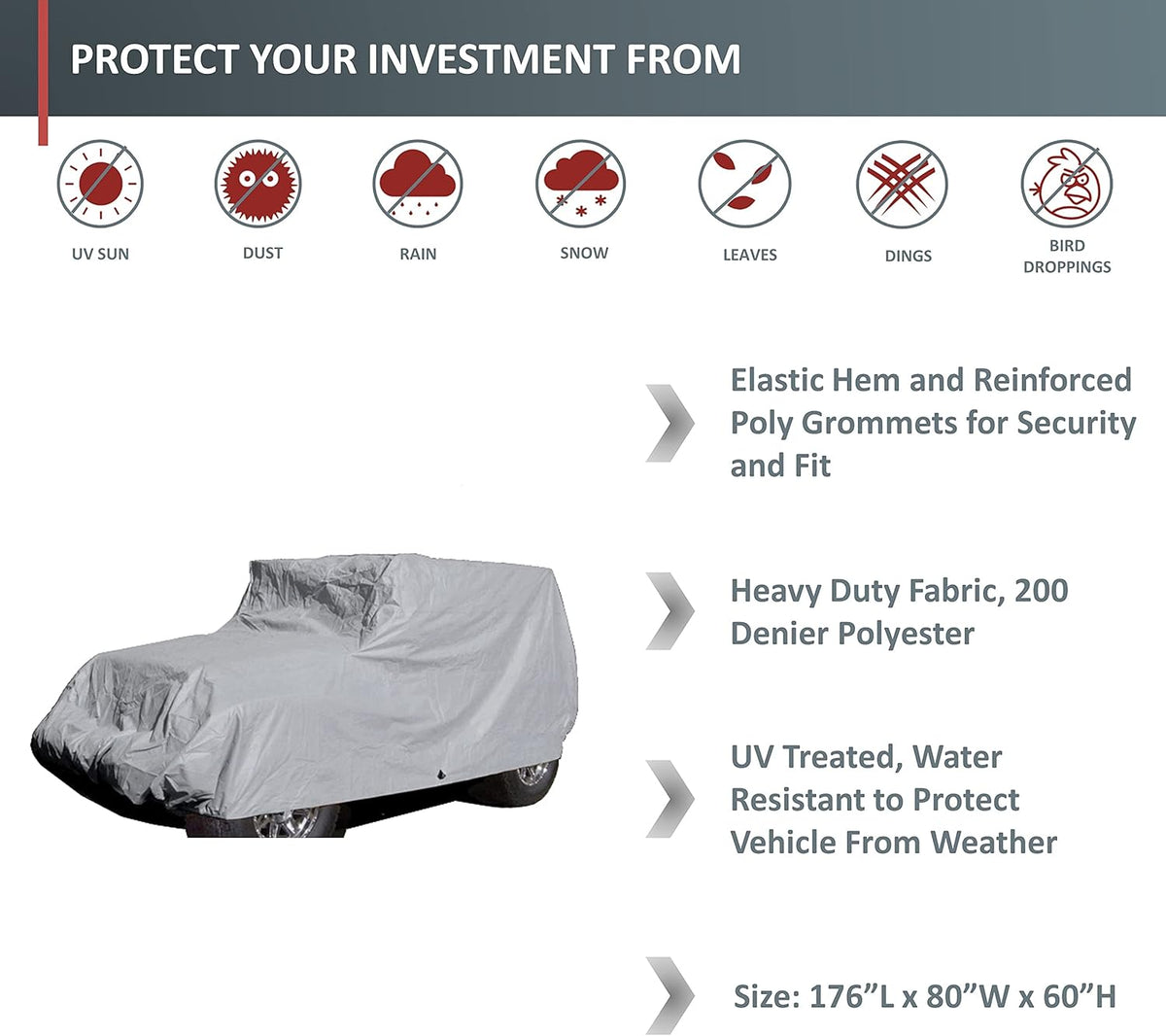 Grey Poly 200 Car Cover N67745