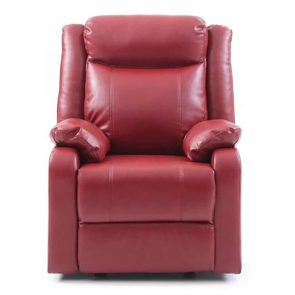 Red Reclining Accent Chair with Pillow Top Arm I8883