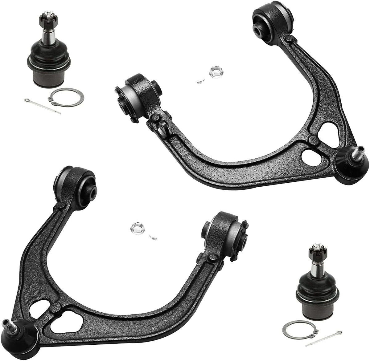RWD Front Upper Control Arms + Lower Ball Joints 4pc Set A78359