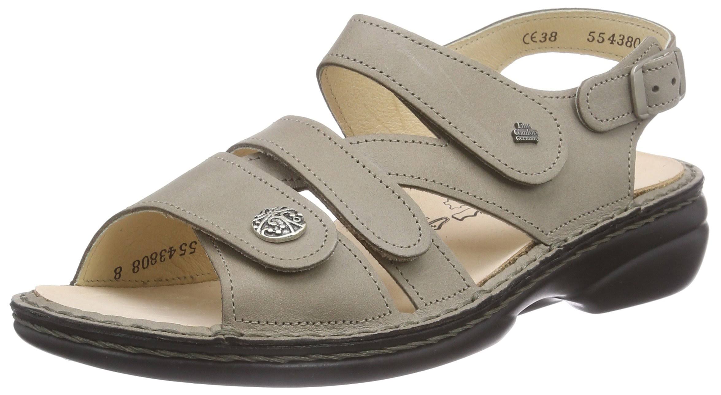 Taupe Leather Soft Footbed Shoes V8426