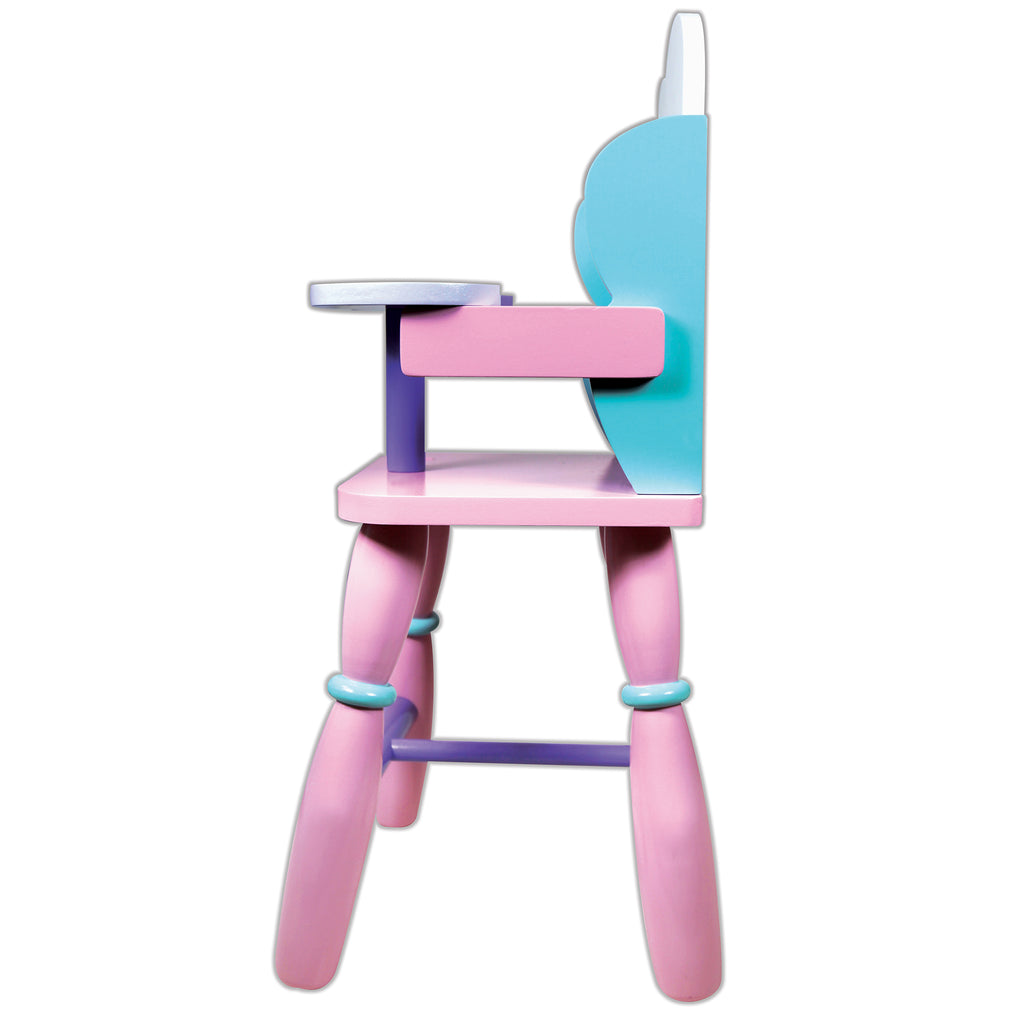 Pink Wooden Baby Doll High Chair C446096