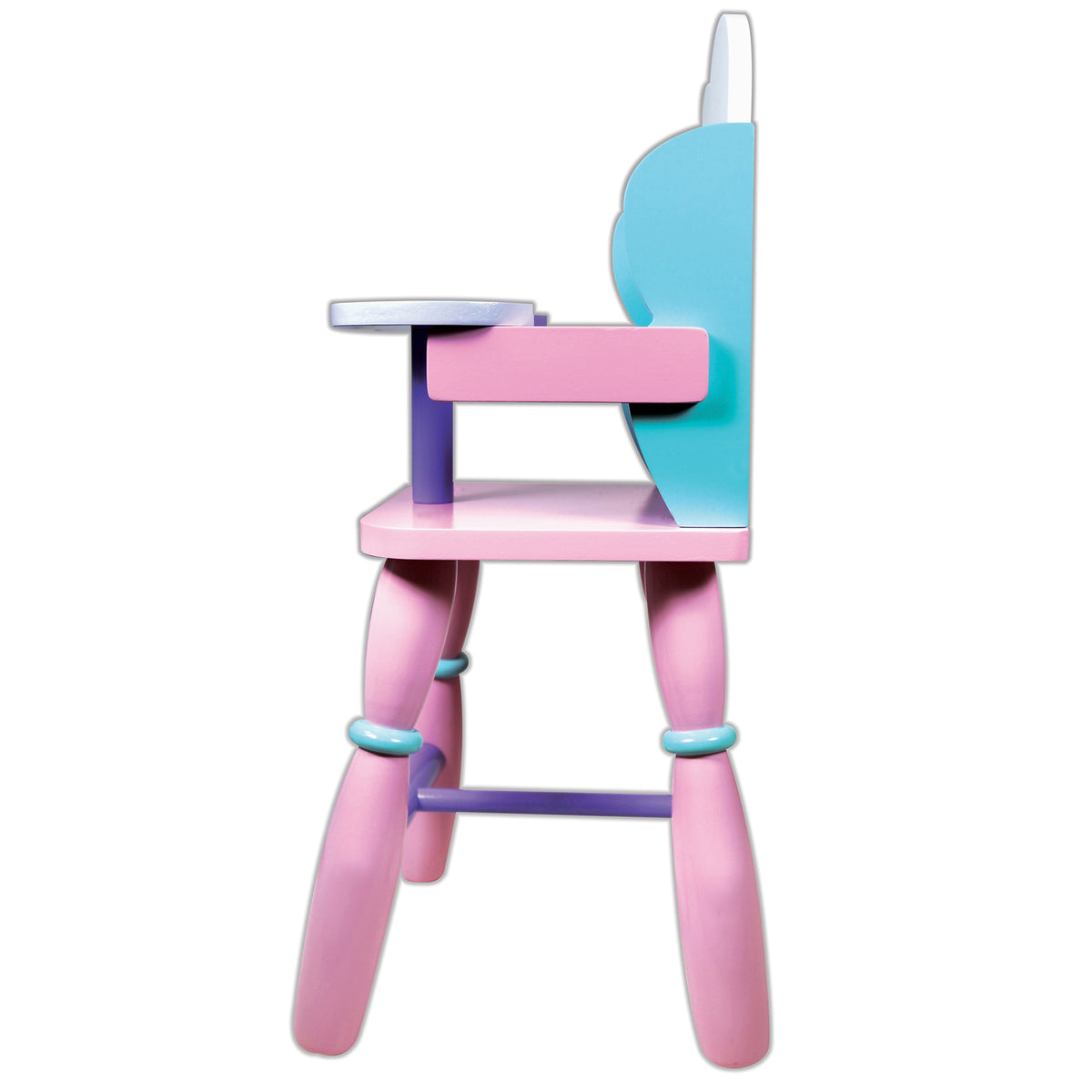 Pink Wooden Baby Doll High Chair C446096