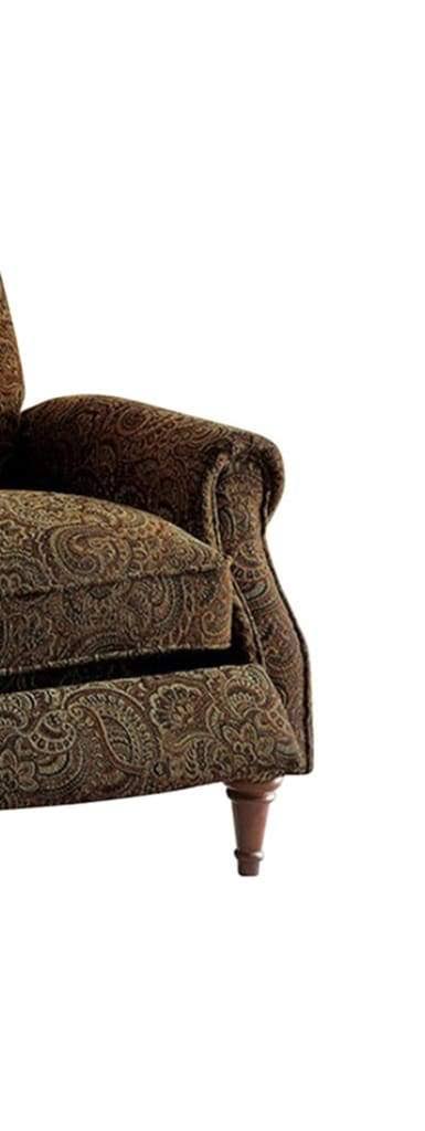 Brown Pattern Push Back Chair I1310