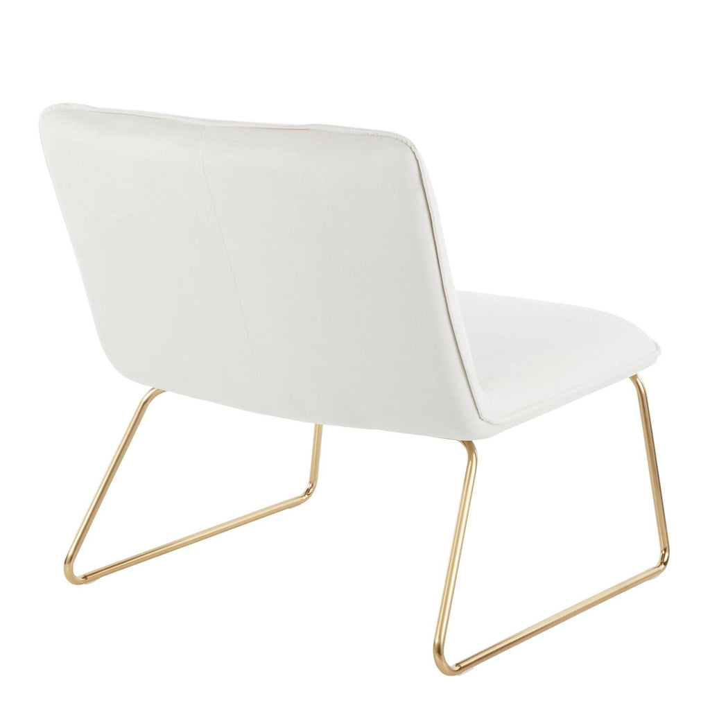 Cream Velvet Accent Chair M4903