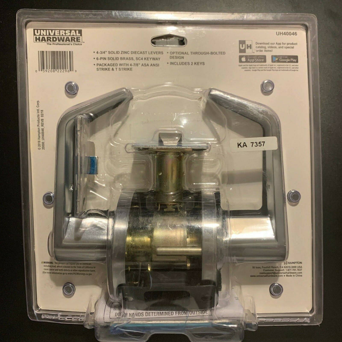 Satin Chrome Heavy Duty Storeroom Door Lever Y2793