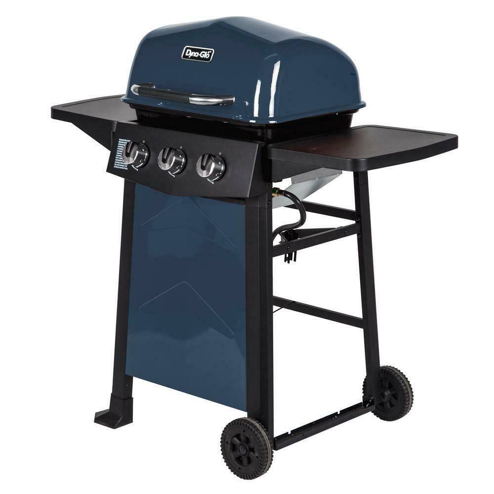 Blue 3-Burner Propane Gas Grill O8662
