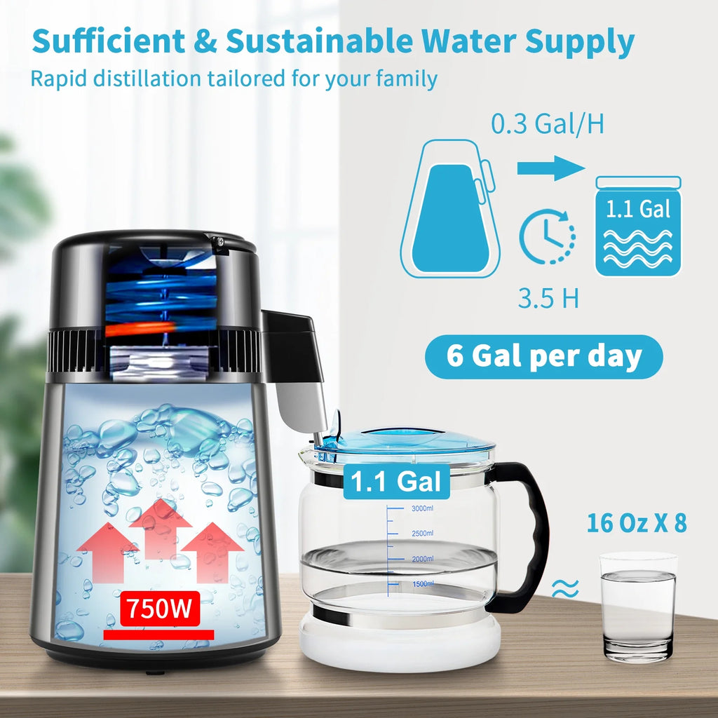 4L Silver Water Distiller Q45543