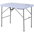 White Portable Folding Camping Table with Faucet O338