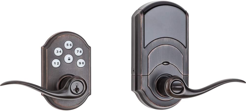 Satin Nickel SmartCode Leverset F407