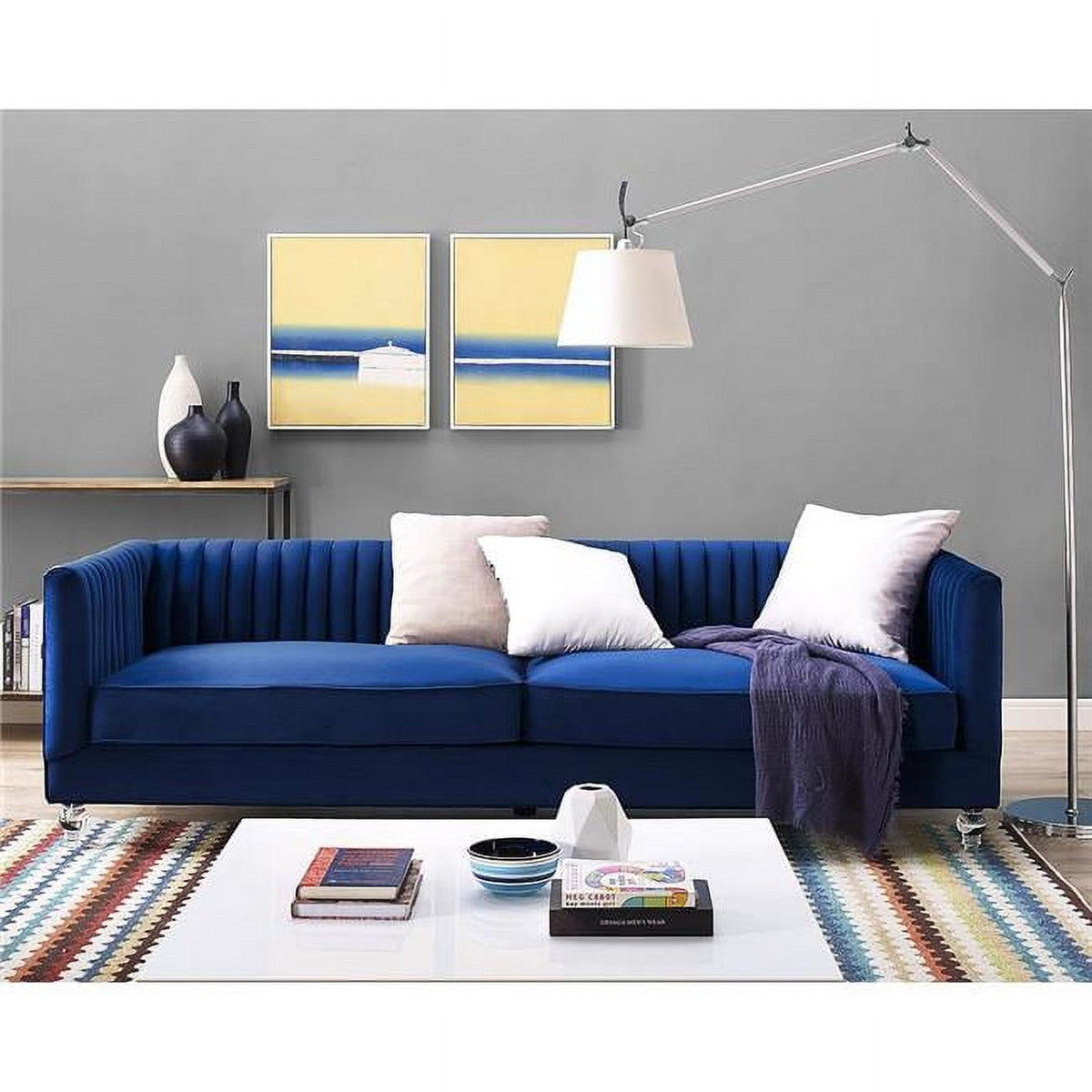 Blue Velvet Sofa I443