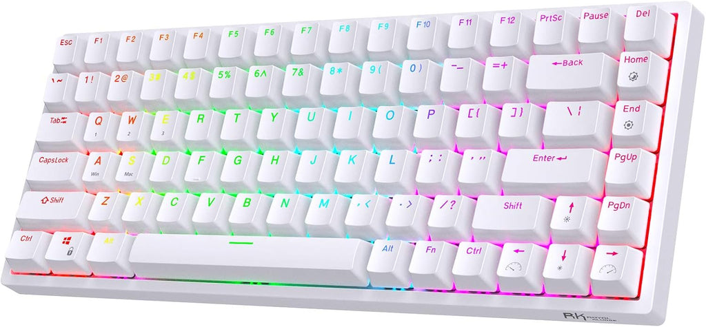 84 Keys Wireless Bluetooth Mechanical Keyboard with Red Switch R63956