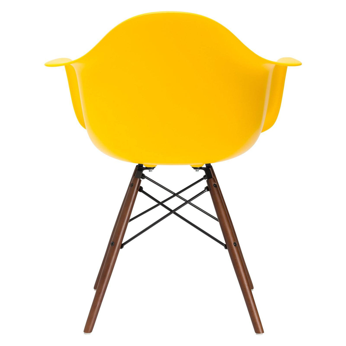 Yellow Arm Chair with Walnut Leg V1064