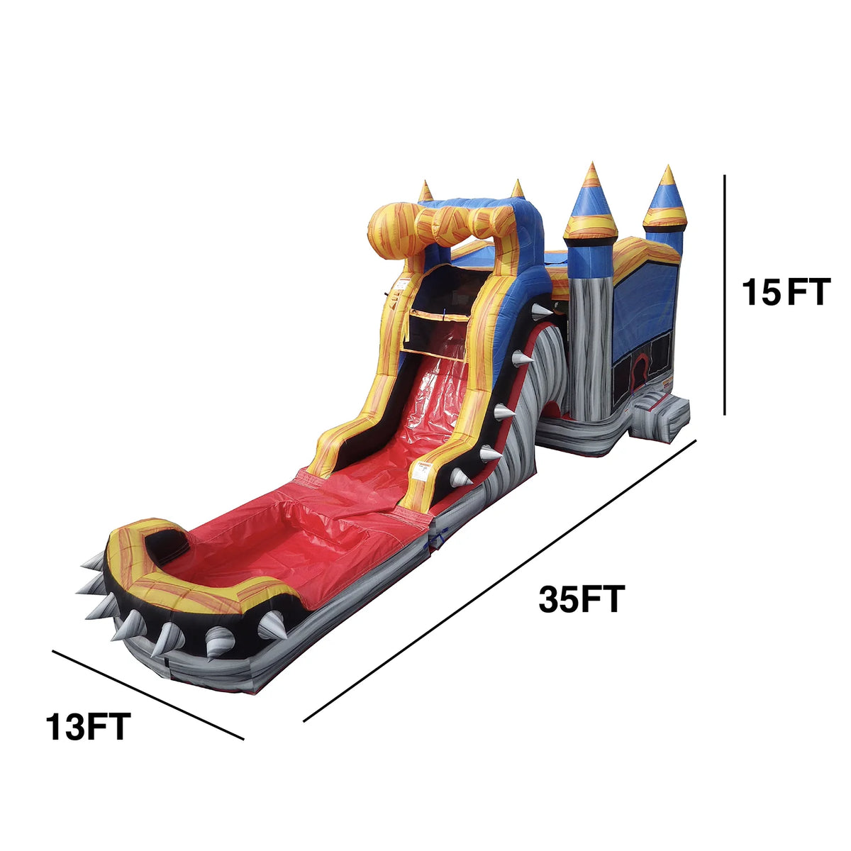 Inflatable Bounce House Water Slide with Splash Pool Y768896