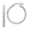 925 Sterling Silver Hinged Hoop Earrings N5396