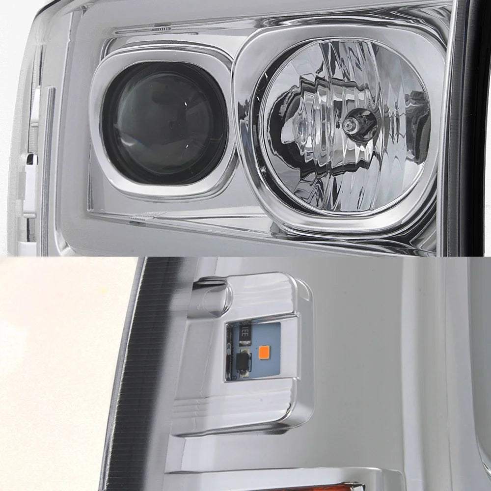 LED Tube Bar Projector Headlights Driver and Passenger Side I271621