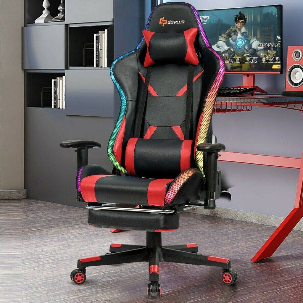 Red RGB LED Gaming Chair V415