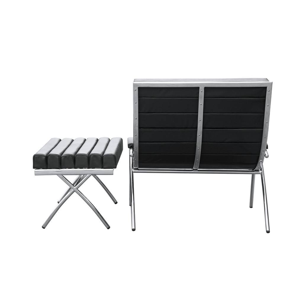 White Chair and Ottoman H1165