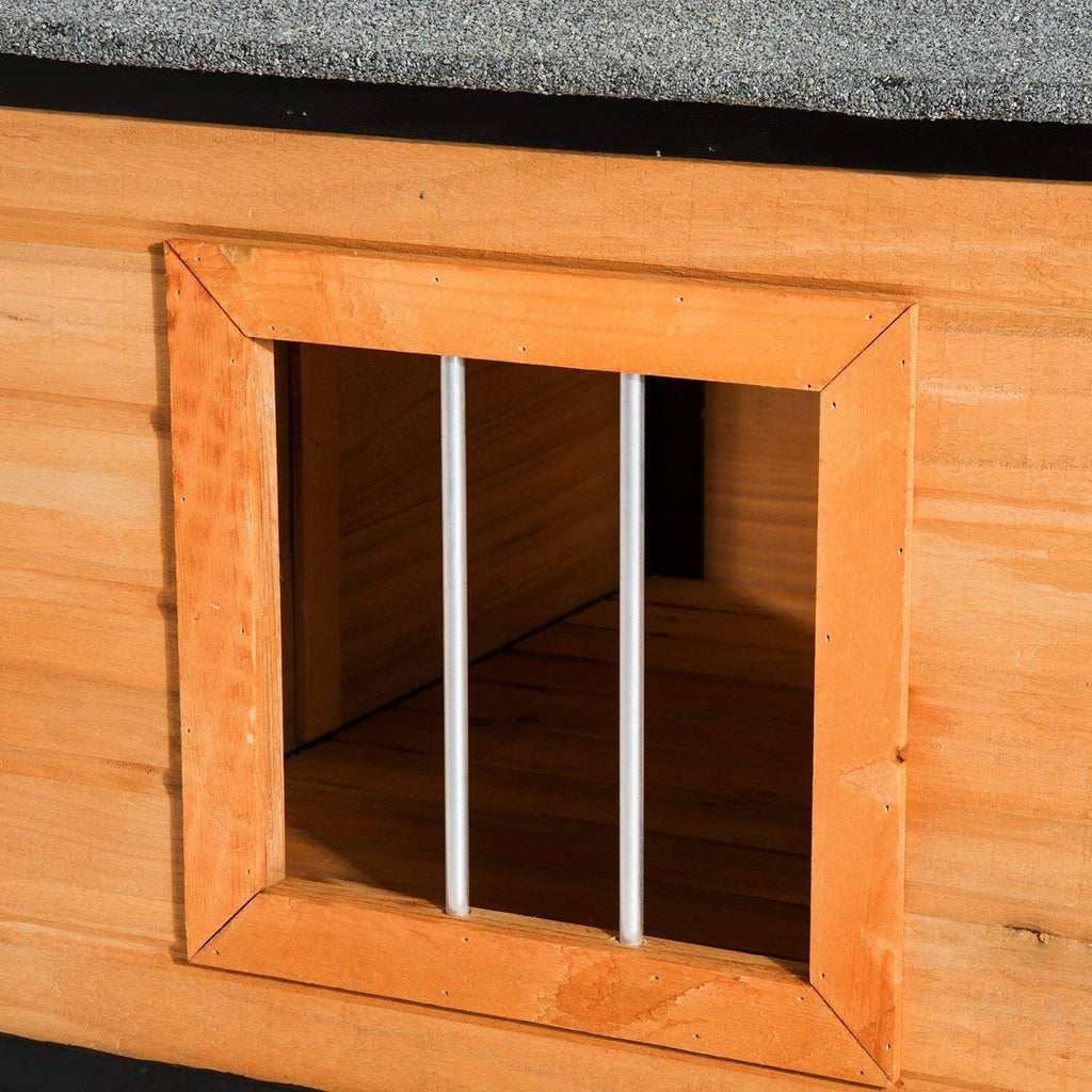 Covered Elevated Dog House with Porch X566924