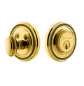 Lifetime Brass Single Cylinder Deadbolt with Soleil Plate H384371