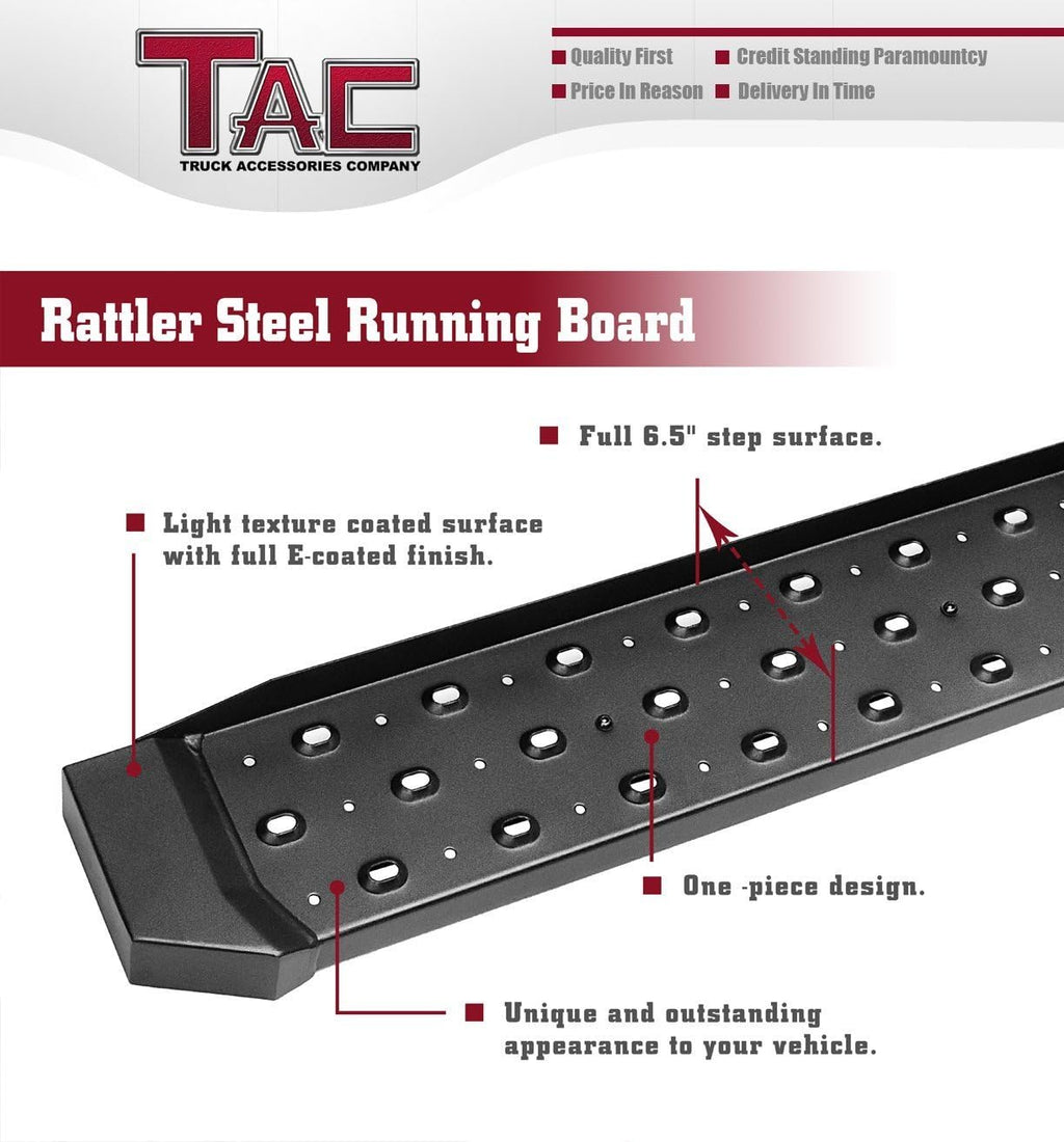 Black Rattler Steel Side Steps 2pcs D880993