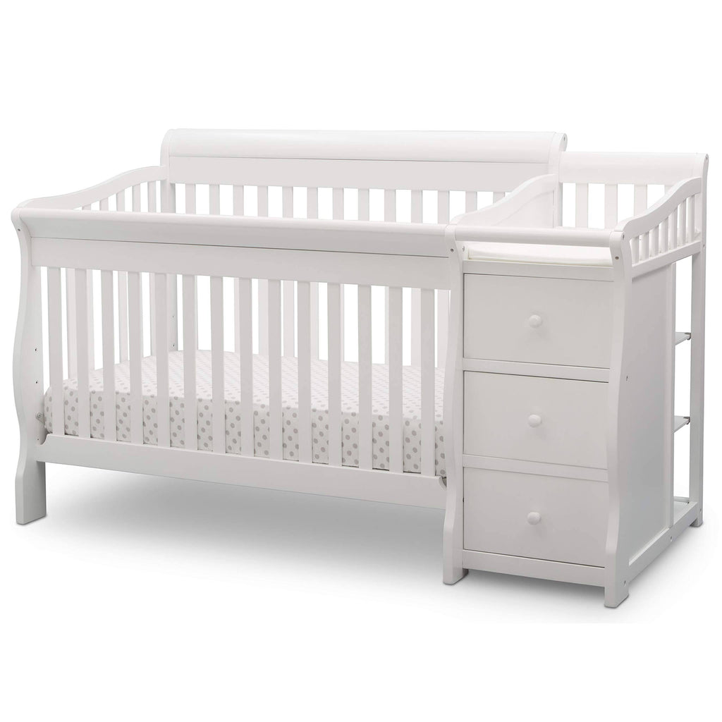 Convertible Crib N Changer Bianca White W6652