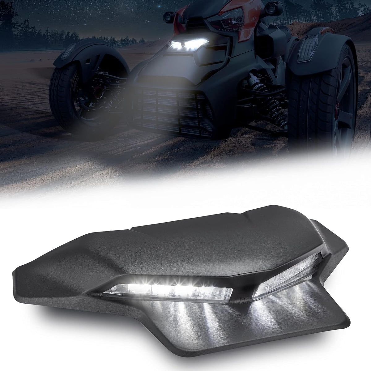 Black LED Auxiliary Light Kit with Daytime Running Light G70196