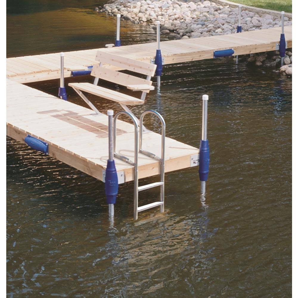 4-Step Wide Rung Aluminum Dock Ladder I566